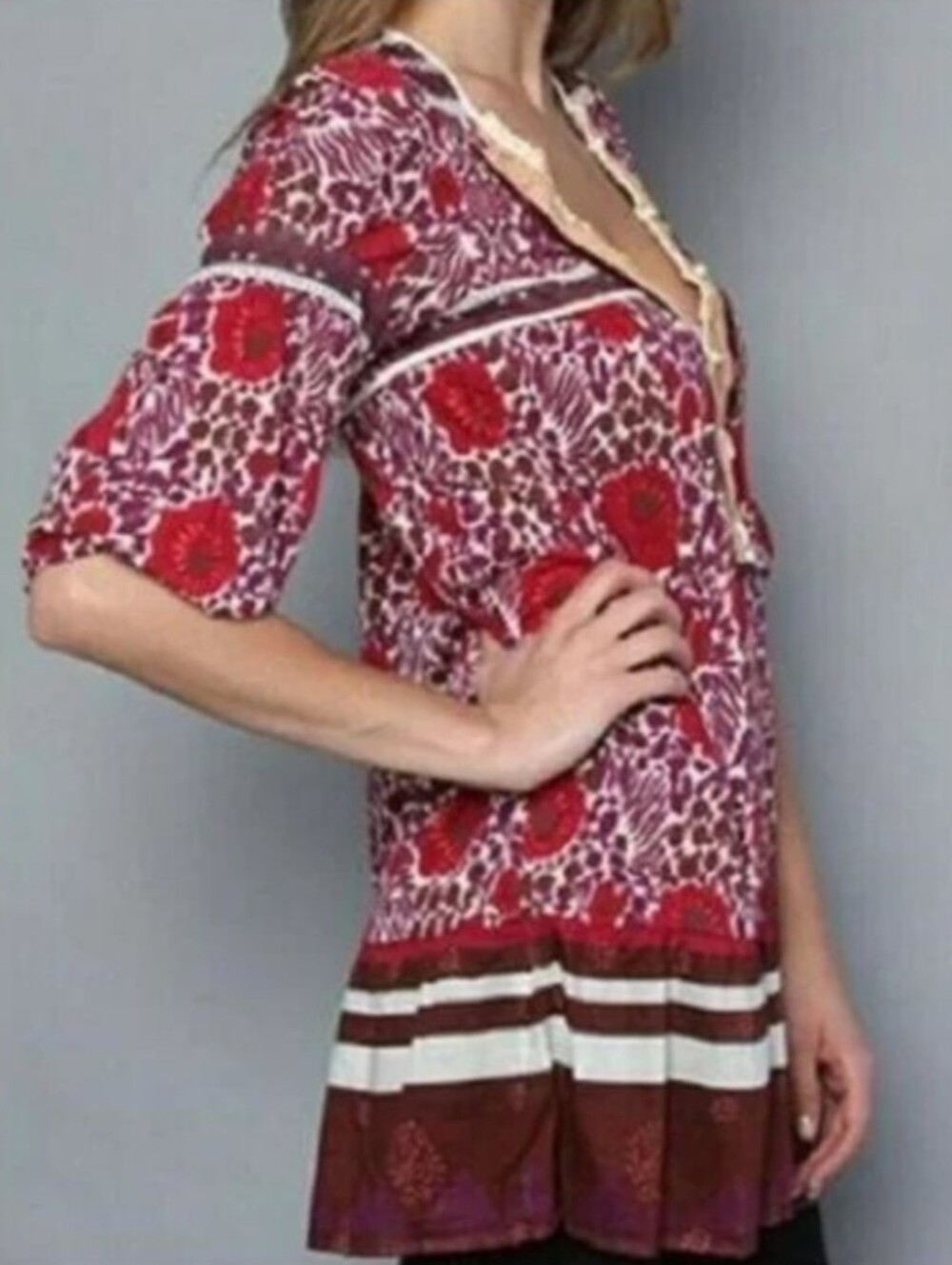 Free People Boho Floral Tunic